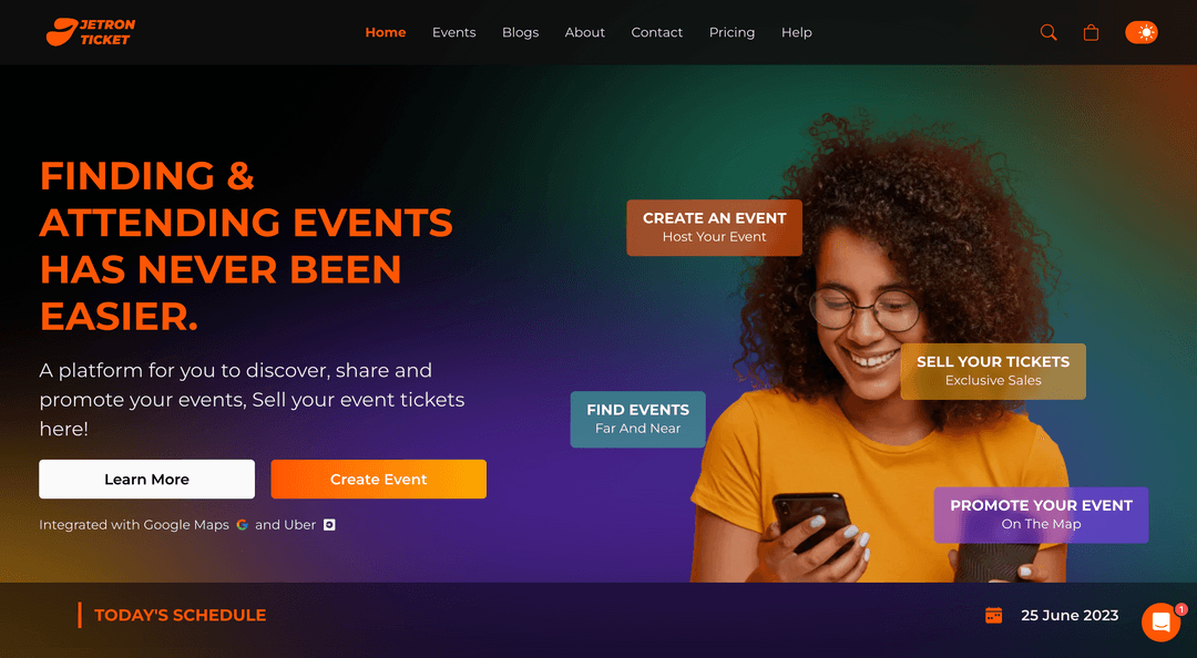 Jetron Tickets is an event hub where anyone can discover new events, read about past events and get tickets for these events.
